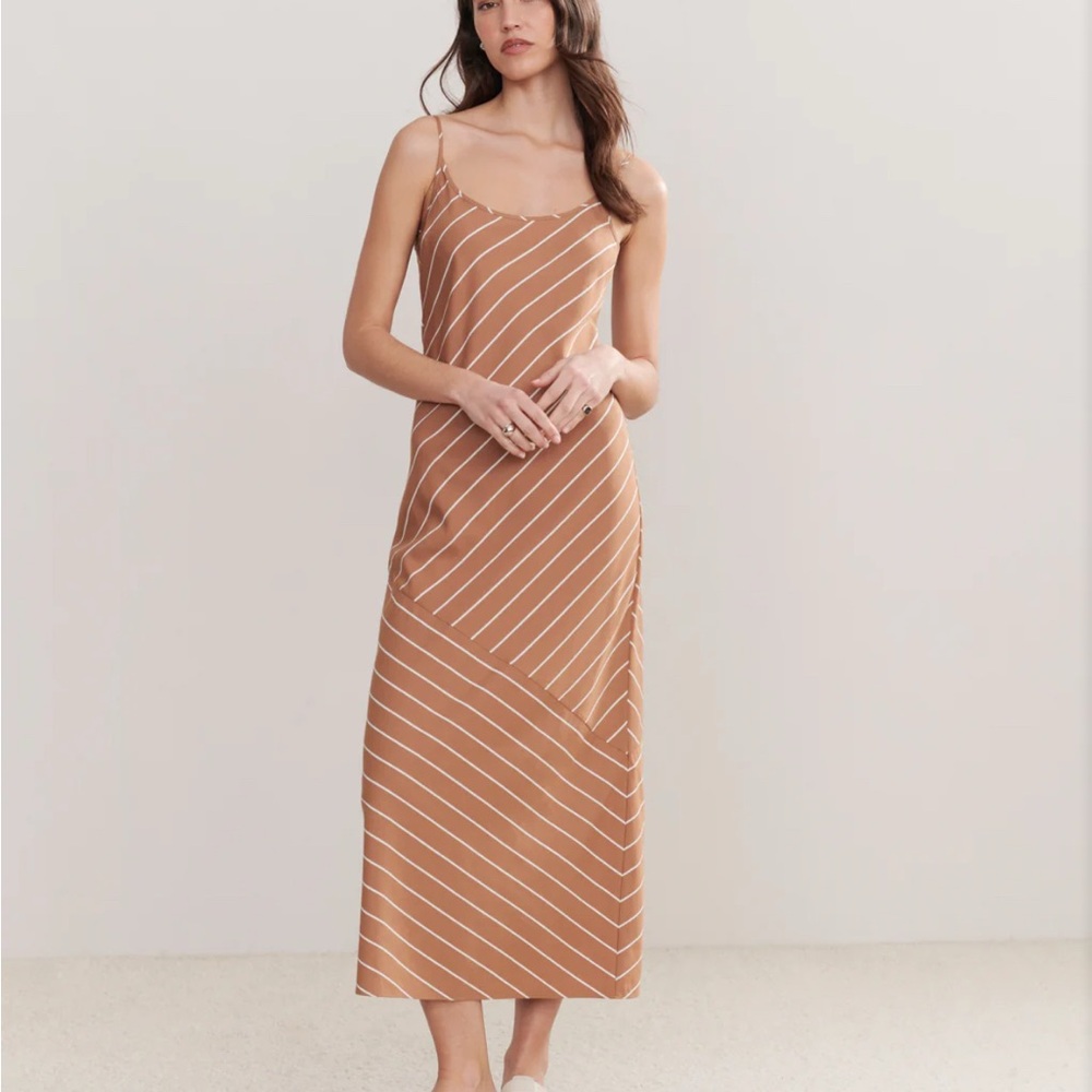 JENNI KAYNE
Kendall Slip Dress Terracotta Stripe